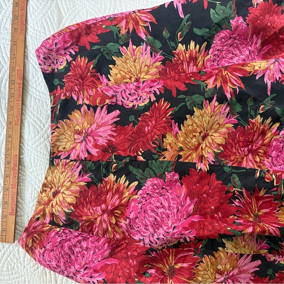 Vintage Silk Dark Floral Skirt Talbots 12W  100% Silk - Picture 3 of 7